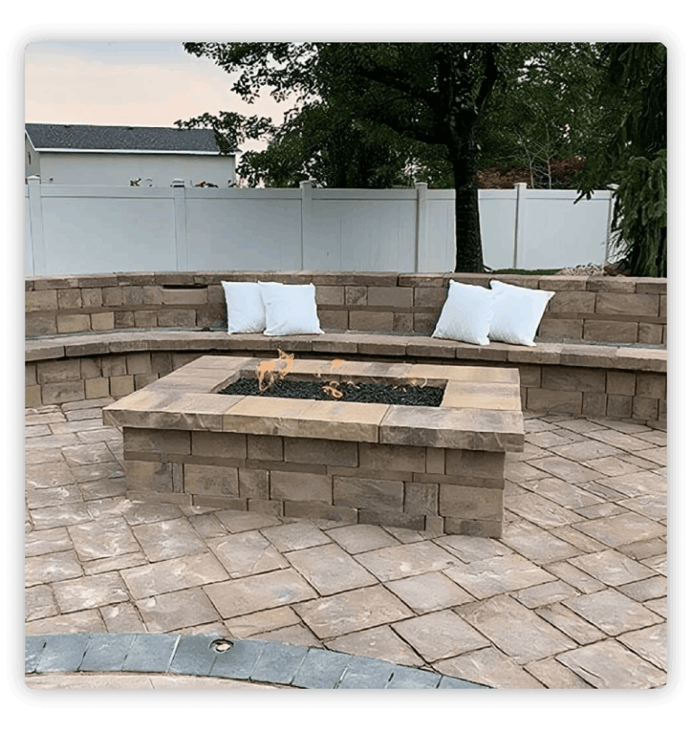Tan square fire pit