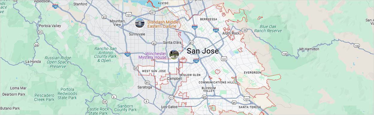 San Jose, CA map